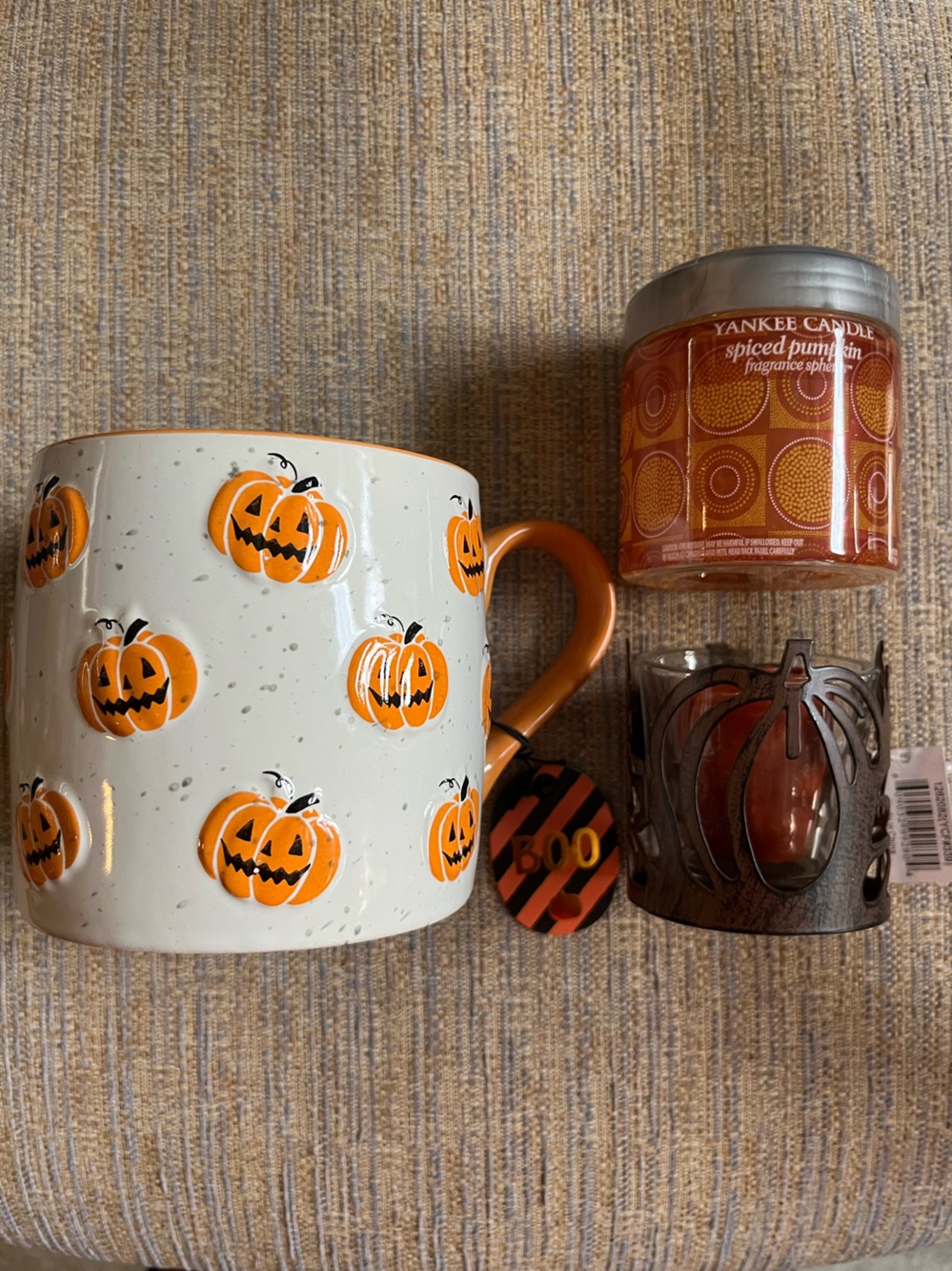 Yankee Candle Spiced Pumpkin Set with Pumpkin Mug NWT
